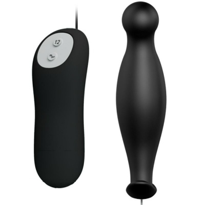 Silicone Anal Plug 12 Vibration Modes Black - image 2