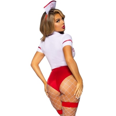 Leg Avenue Sexy Nurse Costume Red S - image 4