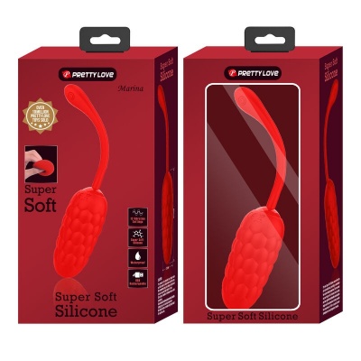 Pretty Love — Vibrating Egg With Red Rechargeable Marine Texture - image 10