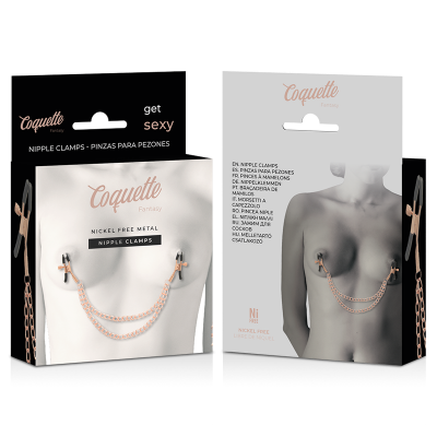 Coquette Chic Desire - Fantasy Metal Nipple Clips With Chain - image 6