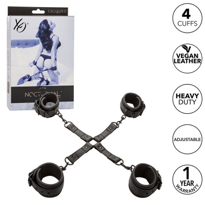 CALEXOTICS Nocturnal Hog Tie Connector Leather Adjustable Black - image 2