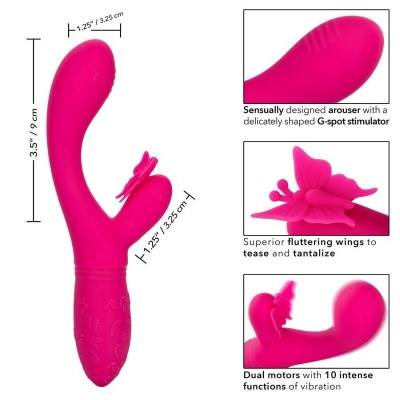 CalExotics Butterfly Kiss Flutter Vibrator Pink - image 3