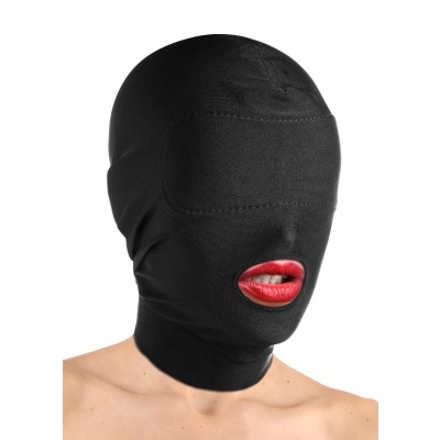 Foto van XR Brands - Open Mond Masker Met Gewatteerd Oogmasker - Zwart