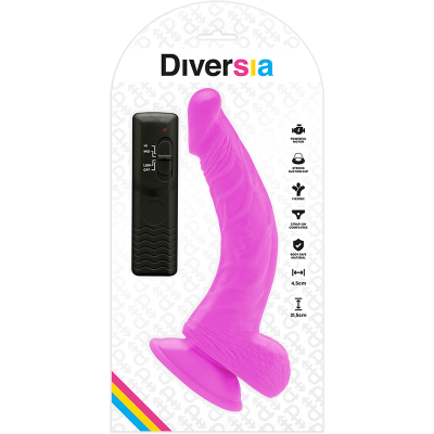 Diversia Flexible Vibrating Dildo Purple 21.5 CM - image 6