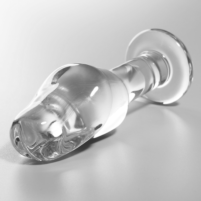 Model 6 Anal Plug Borosilicate Glass Clear 12.5 cm -o- 4 cm