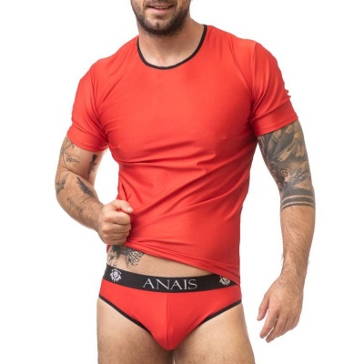 Anais Men Soul T-Shirt XL - Red & Black Trim
