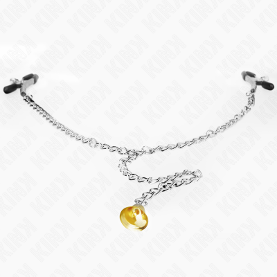 KINK - Chain Nipple Clamps With Horn Pendant 30 Cm - image 3