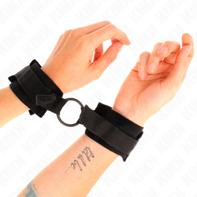 Kink Beginner Fur Cuffs Black O-Ring 15-25CM - image 1