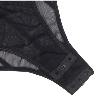 Subblime Black Chain Suspenders Bodysuit S/M - image 9