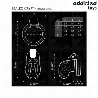 Addicted Toys Locked Sealed Crypt Penis Cage 8cm - image 5