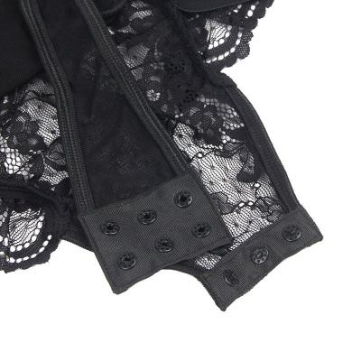 Subblime Teddy with Garter and Lace Detail Black S/M - image 5