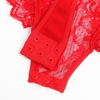 Subblime Teddy with Garter and Lace Detail Red S/M - image 11