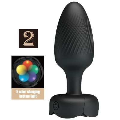 Pretty Love Varian LED Anal Plug Black 10.8CM - image 1