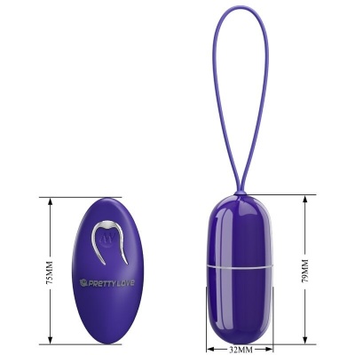 Pretty Love Arvin Violet Vibrating Egg Remote Control - image 4