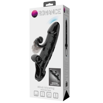 Romance Vibrating Penis Sleeve Black - image 11