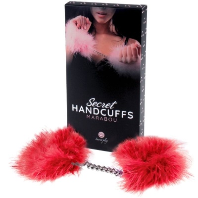 Secretplay Red Marabou Handcuffs - image 3