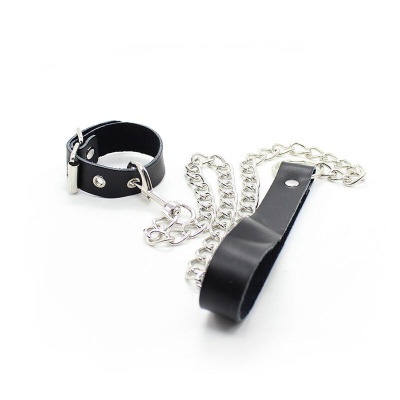 Ohmama Fetish Penis Collar with Leather Strap - image 2