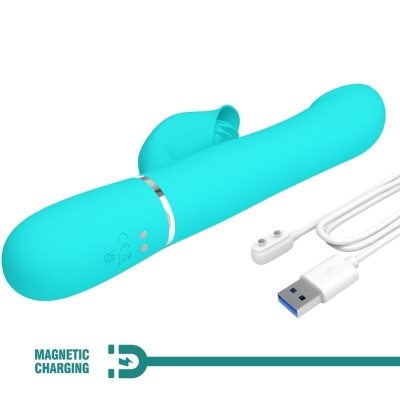Pretty Love Rabbit Vibrator Pearls Aqua Green - image 9