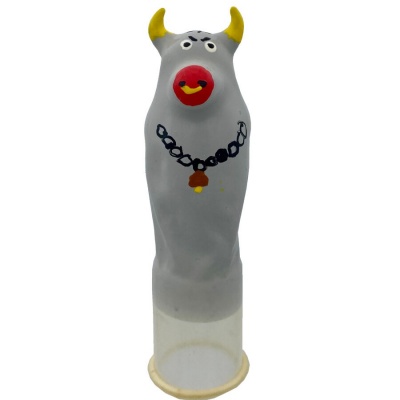 Condomerie Handpainted Novelty Grey Bull XL - image 2