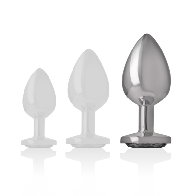 Anal Plug Metal Aluminum White Heart Size L - image 5