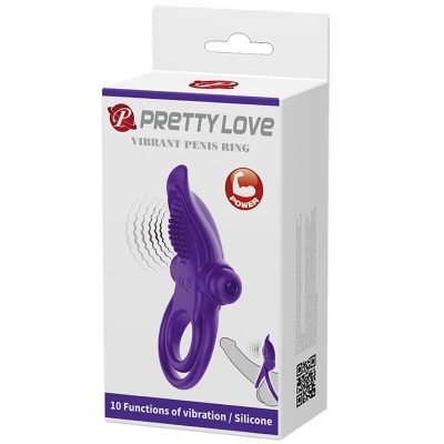 Pretty Love Purple Vibrating Penis Ring - image 9
