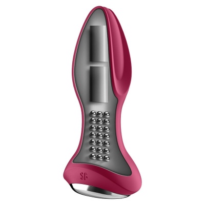 Satisfyer Rotator Plug 2+ Vibrator, App, Red - image 2