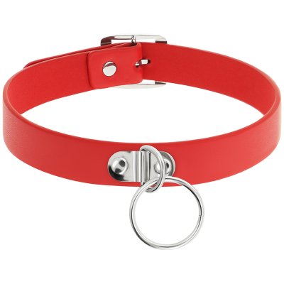Coquette Red Vegan Leather Fetish Choker - image 3