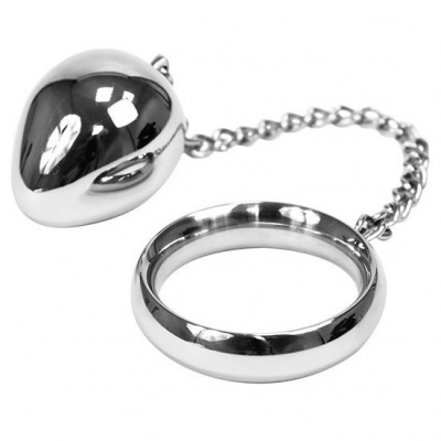 Cock Ring 40MM + Chain With Metal Ball - image 2