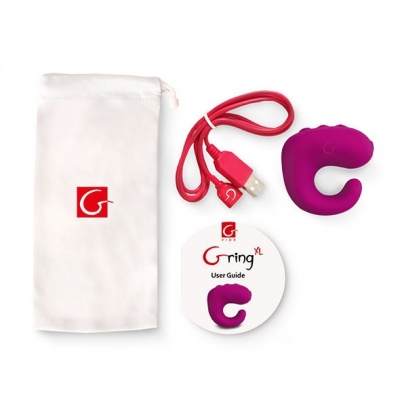 G-Vibe GringXL Raspberry Vibrator Ring - image 2