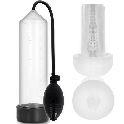 Pump Addicted RX3 Transparent with Pleasure Sleeve Pump Addicted RX3 Transparent with Pleasure Sleeve