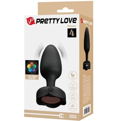 Pretty Love Olman LED Anal Plug Black 8.8CM - image 9