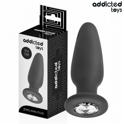 Addicted Toys Anal Plug with Jewel Silicone L 12.6CM - image 1
