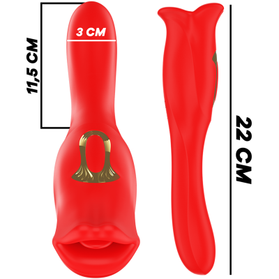MIA Siena Red Stimulator Triple Pleasure Vibrating and Biting - image 5