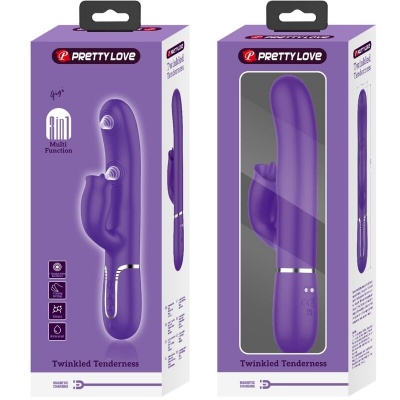 Pretty Love Rabbit Licking Vibrator Purple - image 4