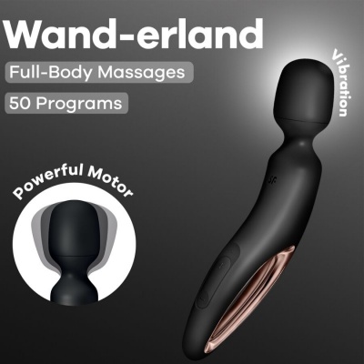 Satisfyer Wand-erland Vibrator Massager Black - image 6