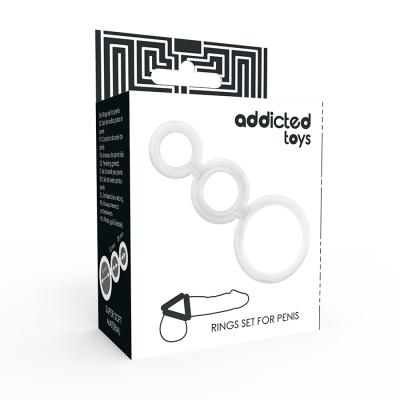 Addicted Toys Penis Ring Set Clear - image 4