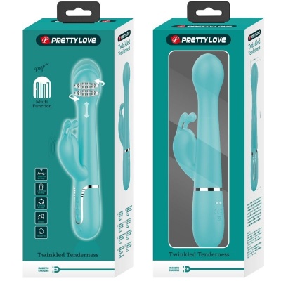 Pretty Love Dejon Rabbit Vibrator 3-in-1 Aqua Green - image 11