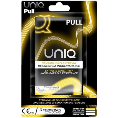 Uniq Pull Latex-Free Condoms with Strips 3 Units - image 1
