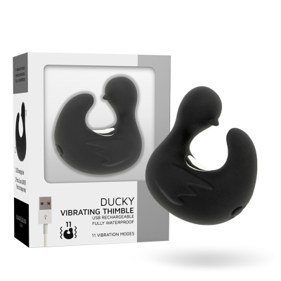 Black&Silver Ducky Mania Rechargeable Finger Vibrator - image 2