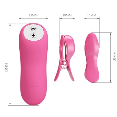 Romantic Wave clamps With Vibration And Fuchsia Electroshock - image 4
