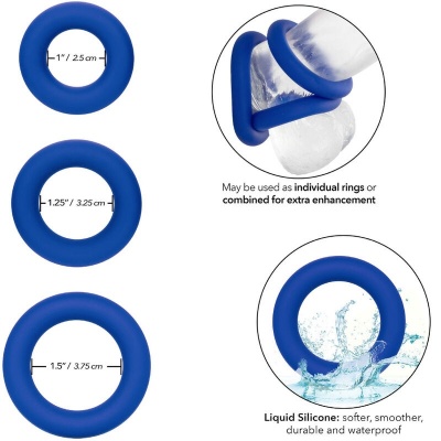 CalExotics Admiral Cock Ring Set Blue - image 2
