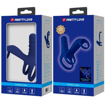 Pretty Love Elish Vibrating Ring with Extension Blue - image 8