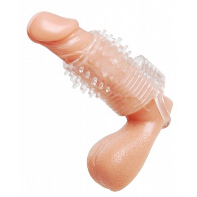 Foto van Size Matters - Clear Sensations Vibrerende Penis Sleeve - Transparant