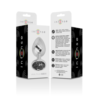 Intense - Aluminum Metal Anal Plug With Black Crystal Size S - image 6