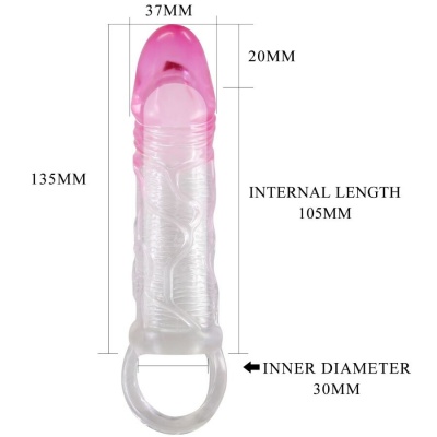 Pretty Love Odes Realistic Enlargement Sheath 2cm - image 6