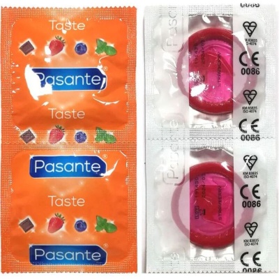 Pasante Flavor Strawberry Condoms 144 Units - image 1