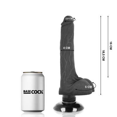 Basecock Realistic Vibrator Black 18.5 cm - image 2