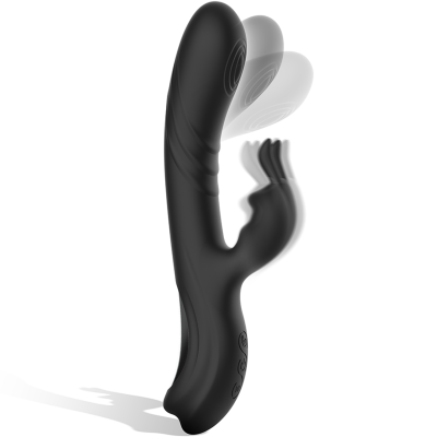 Black&Silver Jamie Rabbit Vibrator Black