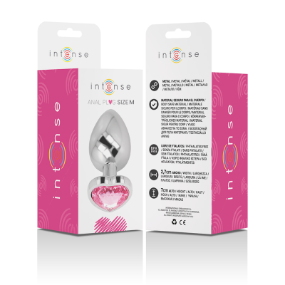 Aluminum Metal Anal Plug Pink Heart Size M - image 6
