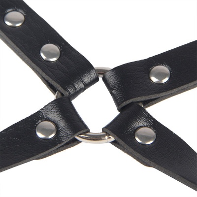 SUBBLIME 953690 Handcuffs with Bondage Belt Black One Size - image 5